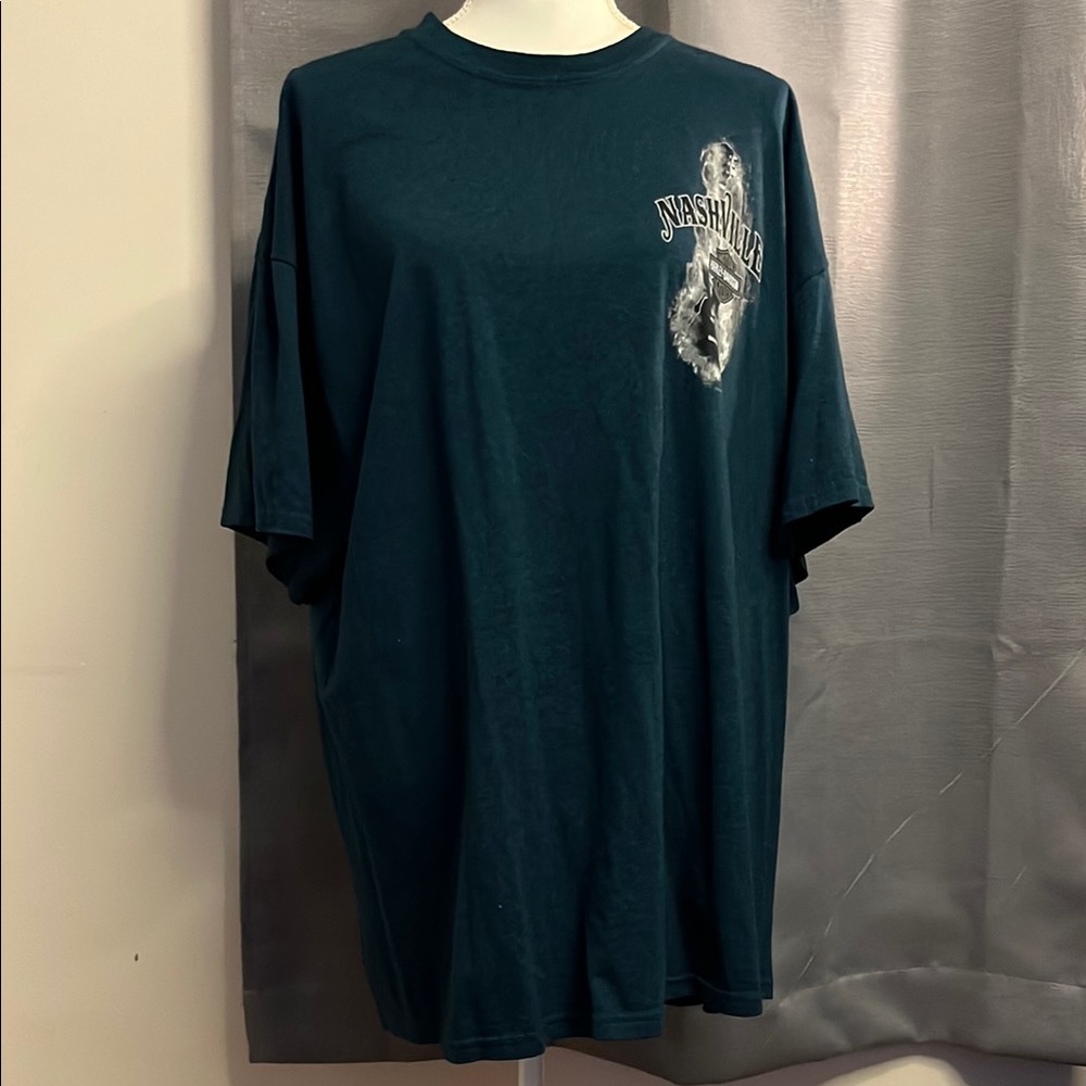 Harley-Davidson Green Short Sleeve Tee with Subtle Graphic